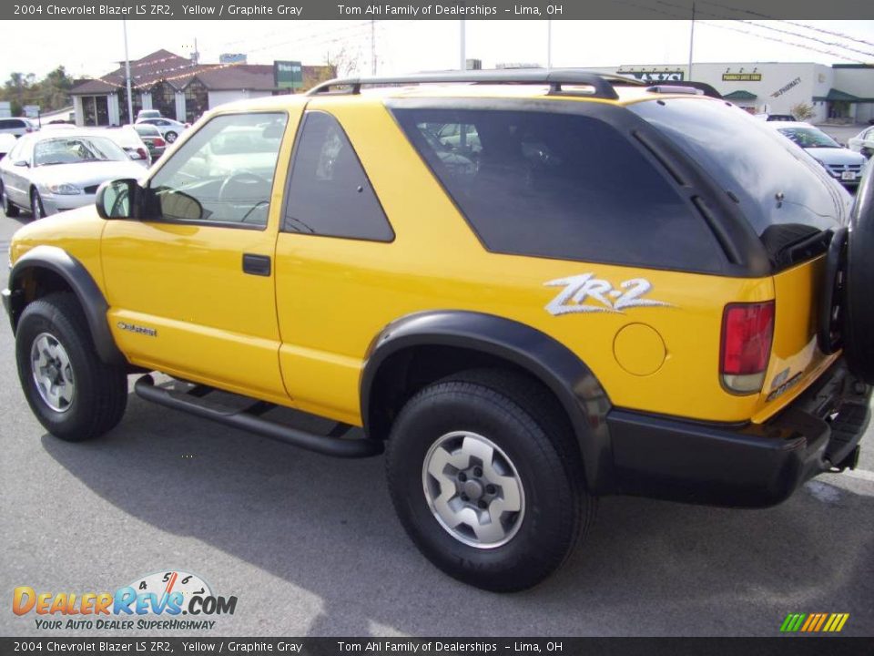 2004 Chevrolet Blazer LS ZR2 Yellow / Graphite Gray Photo #4