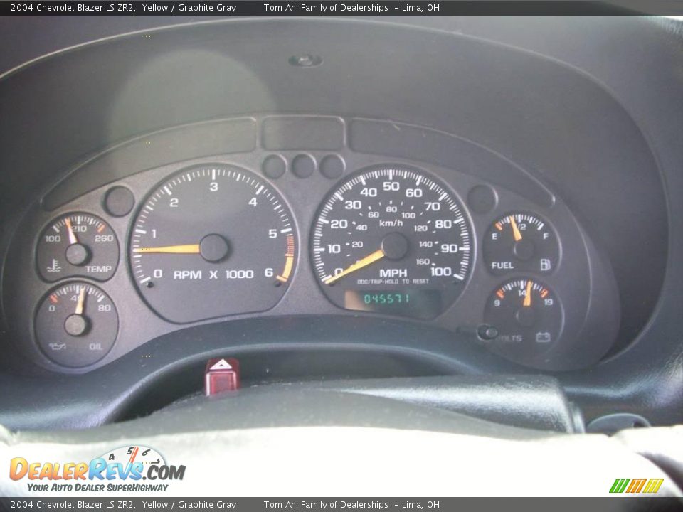 2004 Chevrolet Blazer LS ZR2 Yellow / Graphite Gray Photo #15