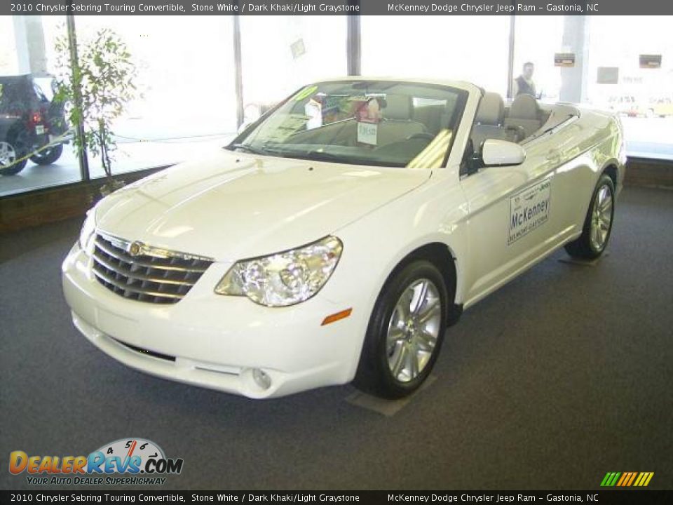 2010 Chrysler Sebring Touring Convertible Stone White / Dark Khaki/Light Graystone Photo #1