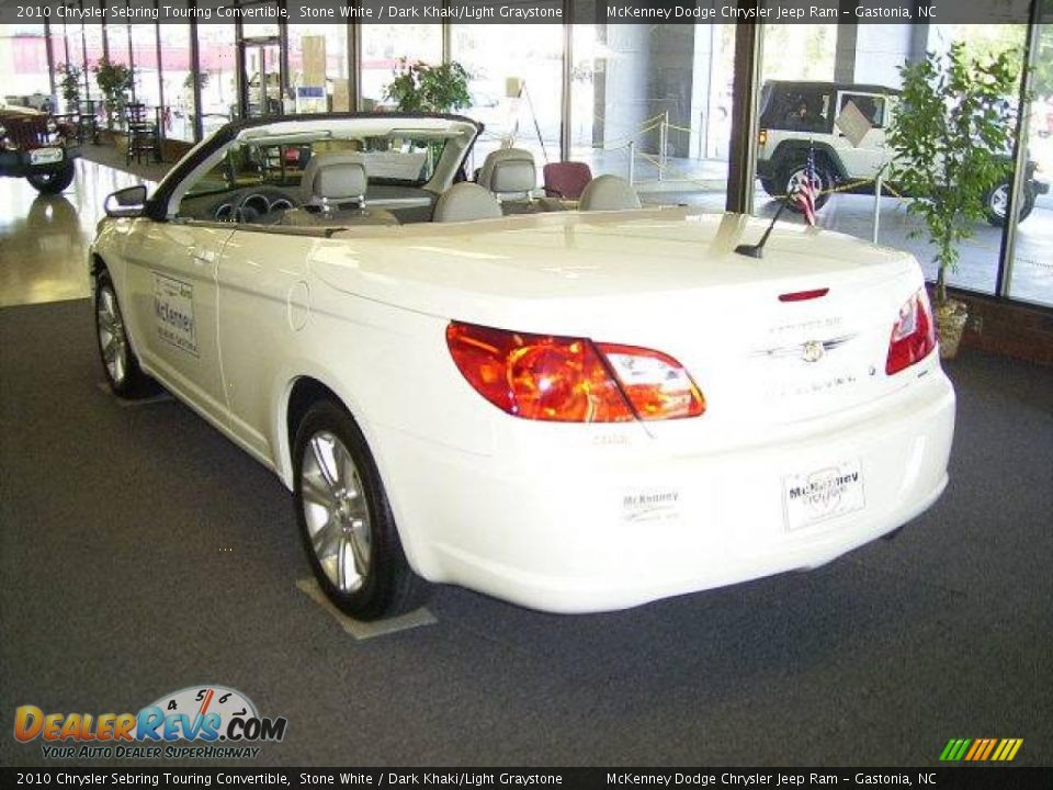 2010 Chrysler Sebring Touring Convertible Stone White / Dark Khaki/Light Graystone Photo #2