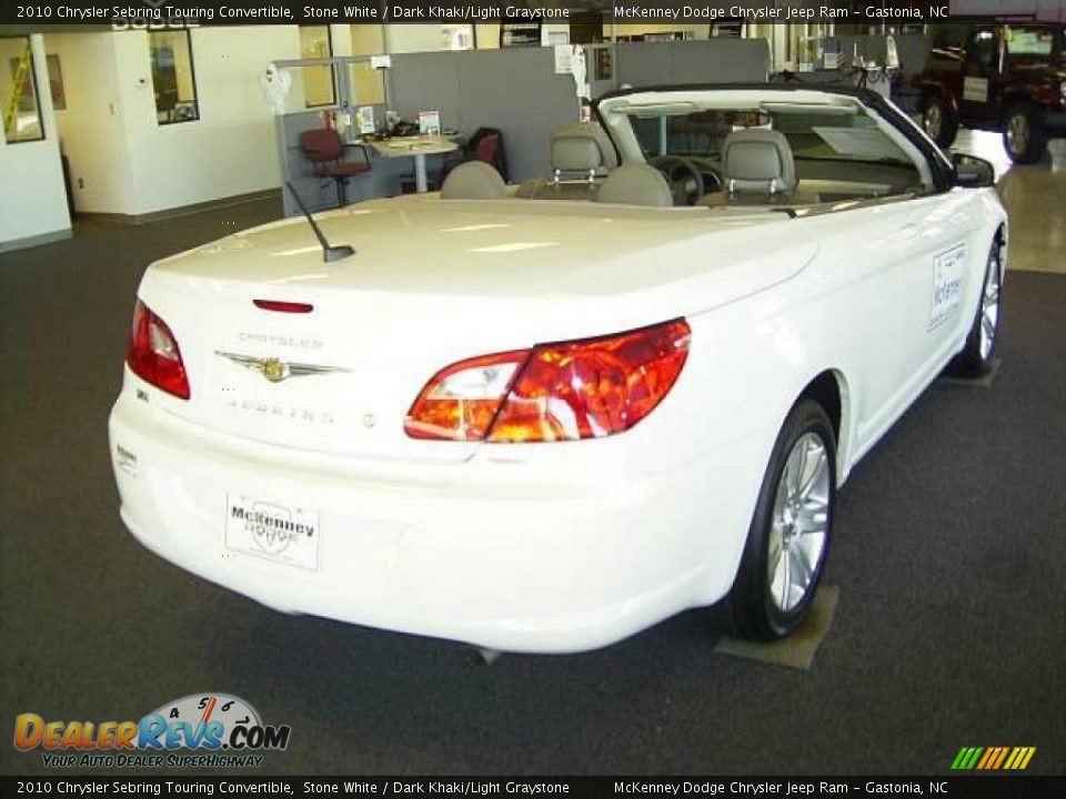 2010 Chrysler Sebring Touring Convertible Stone White / Dark Khaki/Light Graystone Photo #4