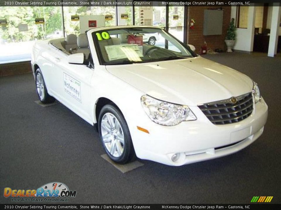 2010 Chrysler Sebring Touring Convertible Stone White / Dark Khaki/Light Graystone Photo #5