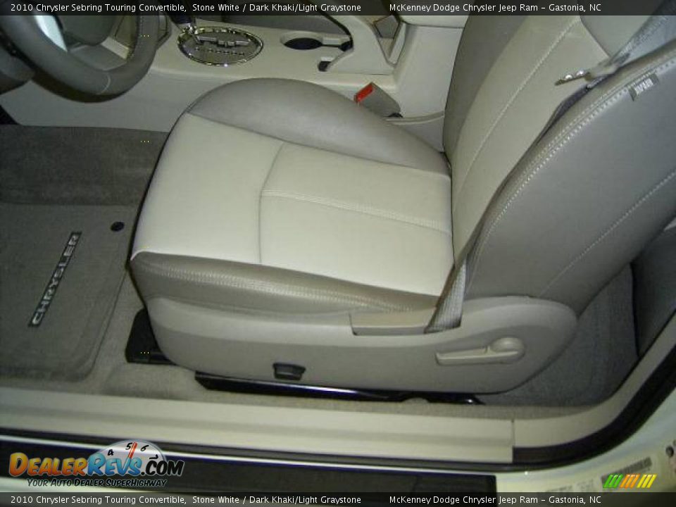 2010 Chrysler Sebring Touring Convertible Stone White / Dark Khaki/Light Graystone Photo #7