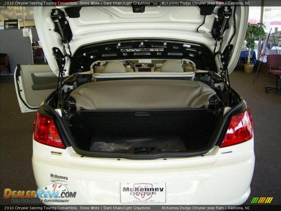 2010 Chrysler Sebring Touring Convertible Stone White / Dark Khaki/Light Graystone Photo #11