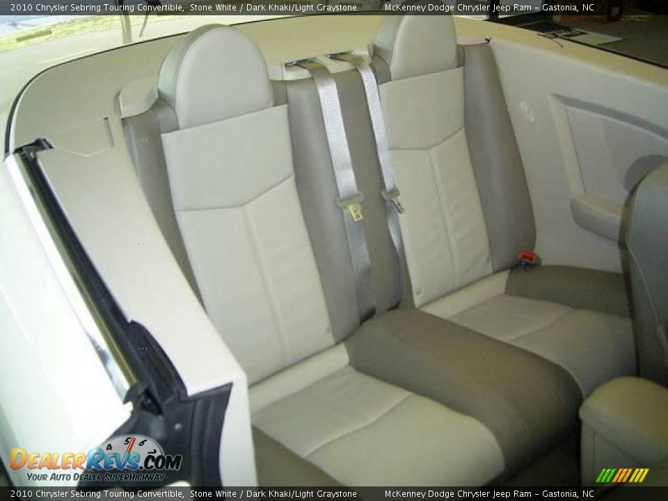 2010 Chrysler Sebring Touring Convertible Stone White / Dark Khaki/Light Graystone Photo #12