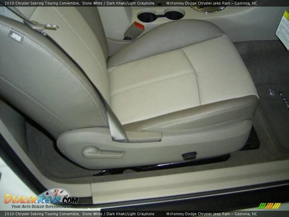 2010 Chrysler Sebring Touring Convertible Stone White / Dark Khaki/Light Graystone Photo #13
