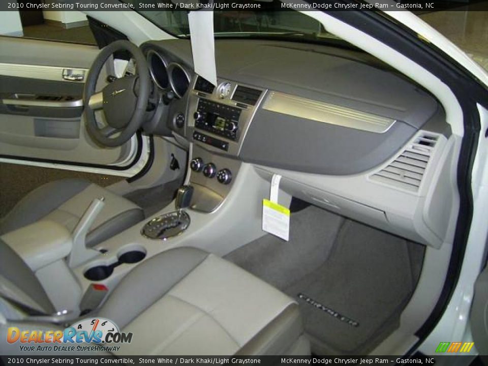 2010 Chrysler Sebring Touring Convertible Stone White / Dark Khaki/Light Graystone Photo #14