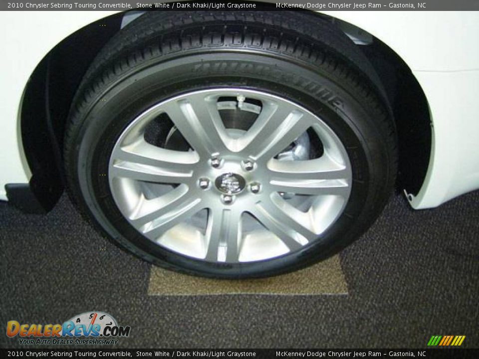 2010 Chrysler Sebring Touring Convertible Stone White / Dark Khaki/Light Graystone Photo #16