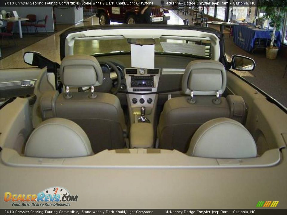 2010 Chrysler Sebring Touring Convertible Stone White / Dark Khaki/Light Graystone Photo #20
