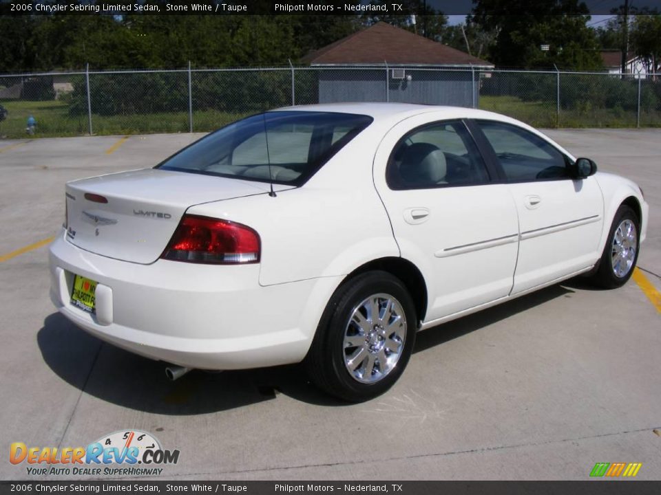 2006 Chrysler Sebring Limited Sedan Stone White / Taupe Photo #3
