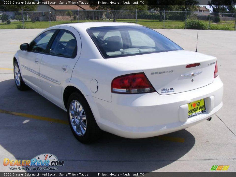 2006 Chrysler Sebring Limited Sedan Stone White / Taupe Photo #5