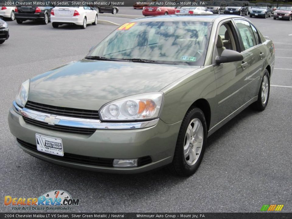2004 Chevrolet Malibu LT V6 Sedan Silver Green Metallic / Neutral Photo #3
