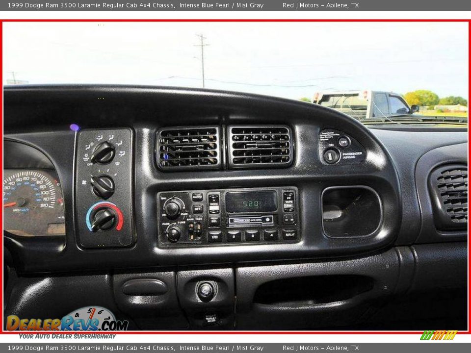 1999 Dodge Ram 3500 Laramie Regular Cab 4x4 Chassis Intense Blue Pearl / Mist Gray Photo #21