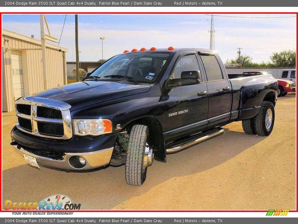 2004 Dodge Ram 3500 SLT Quad Cab 4x4 Dually Patriot Blue Pearl / Dark Slate Gray Photo #1