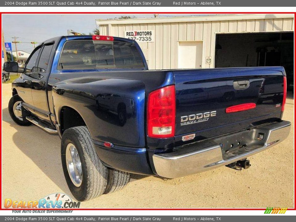 2004 Dodge Ram 3500 SLT Quad Cab 4x4 Dually Patriot Blue Pearl / Dark Slate Gray Photo #3