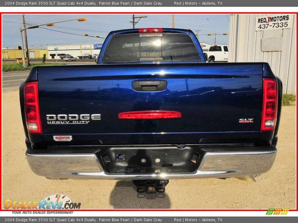 2004 Dodge Ram 3500 SLT Quad Cab 4x4 Dually Patriot Blue Pearl / Dark Slate Gray Photo #4