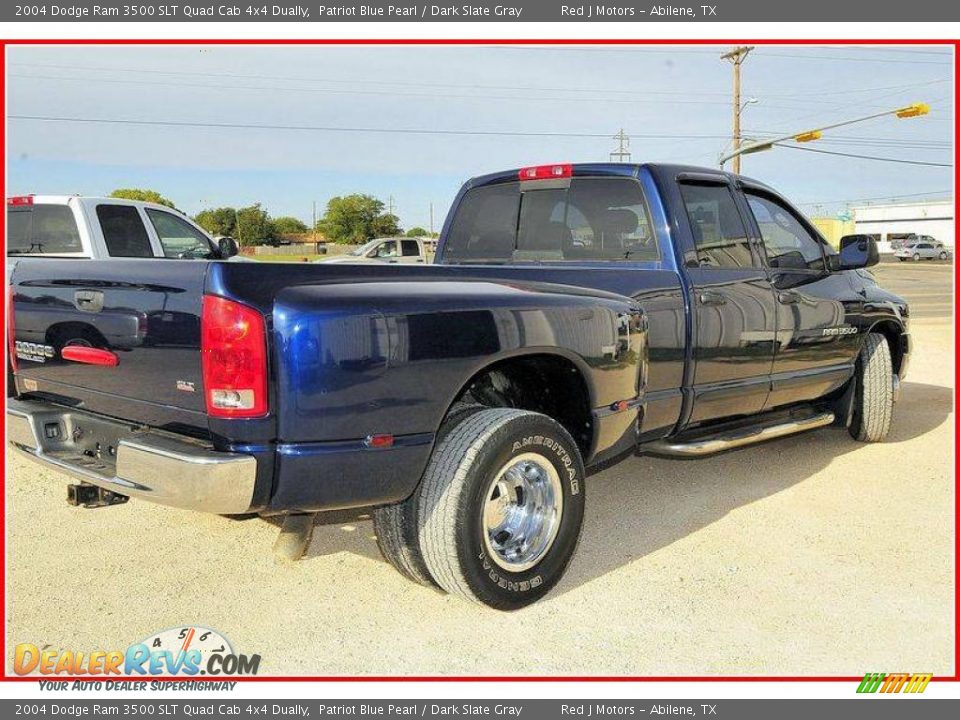 2004 Dodge Ram 3500 SLT Quad Cab 4x4 Dually Patriot Blue Pearl / Dark Slate Gray Photo #8