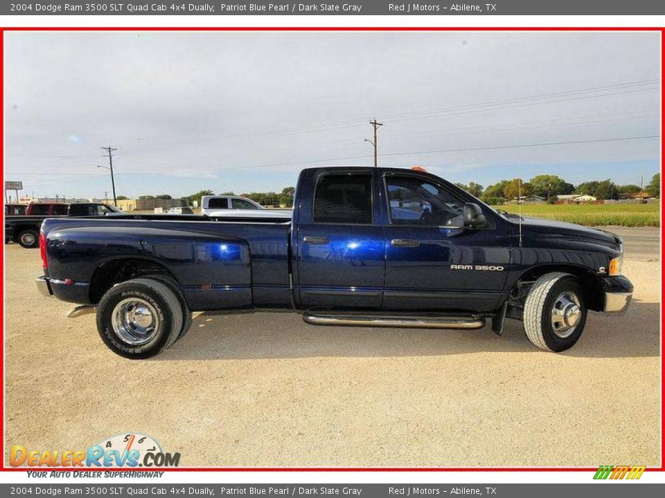 2004 Dodge Ram 3500 SLT Quad Cab 4x4 Dually Patriot Blue Pearl / Dark Slate Gray Photo #9