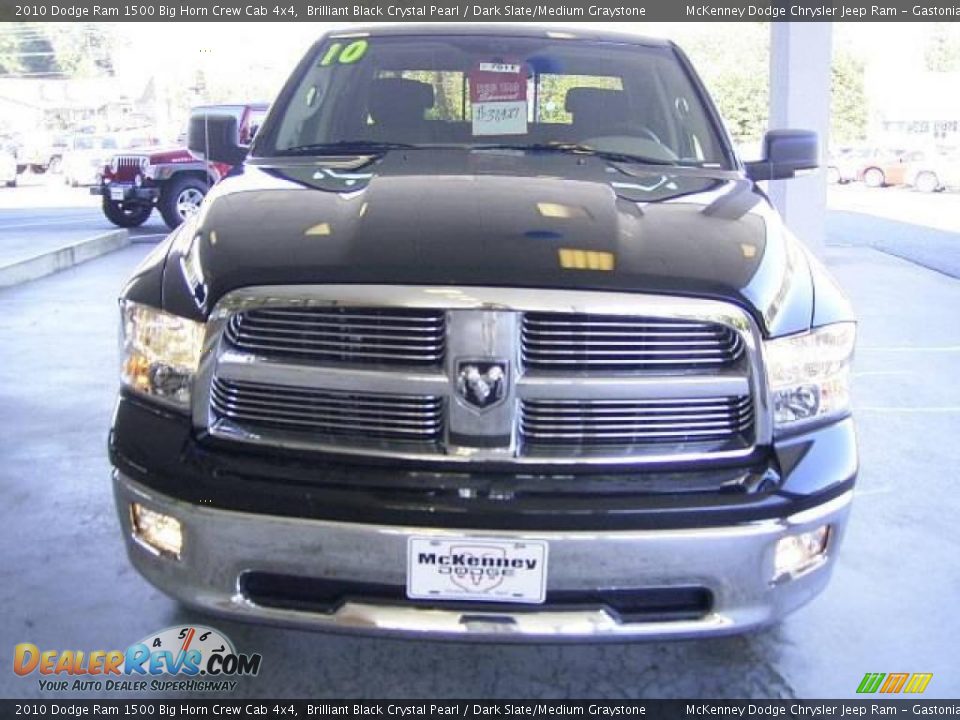 2010 Dodge Ram 1500 Big Horn Crew Cab 4x4 Brilliant Black Crystal Pearl / Dark Slate/Medium Graystone Photo #1