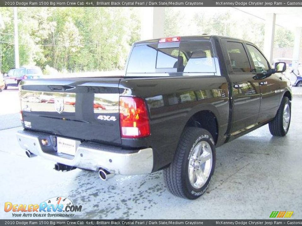 2010 Dodge Ram 1500 Big Horn Crew Cab 4x4 Brilliant Black Crystal Pearl / Dark Slate/Medium Graystone Photo #3