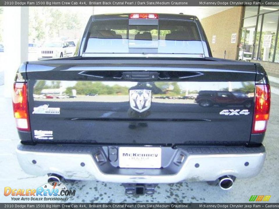 2010 Dodge Ram 1500 Big Horn Crew Cab 4x4 Brilliant Black Crystal Pearl / Dark Slate/Medium Graystone Photo #4