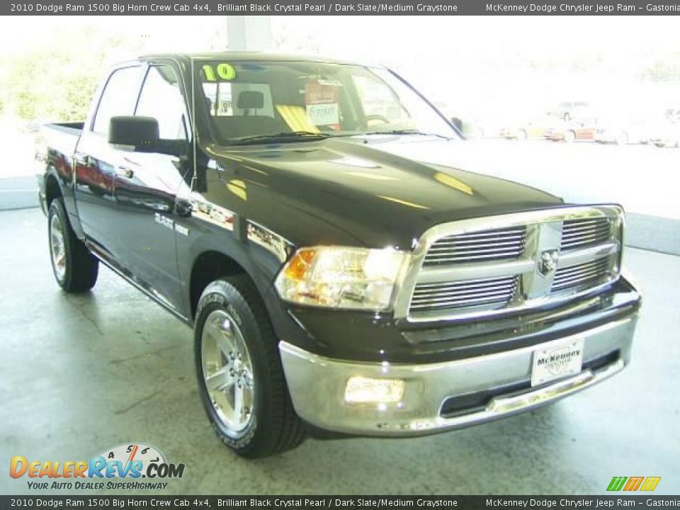 2010 Dodge Ram 1500 Big Horn Crew Cab 4x4 Brilliant Black Crystal Pearl / Dark Slate/Medium Graystone Photo #5
