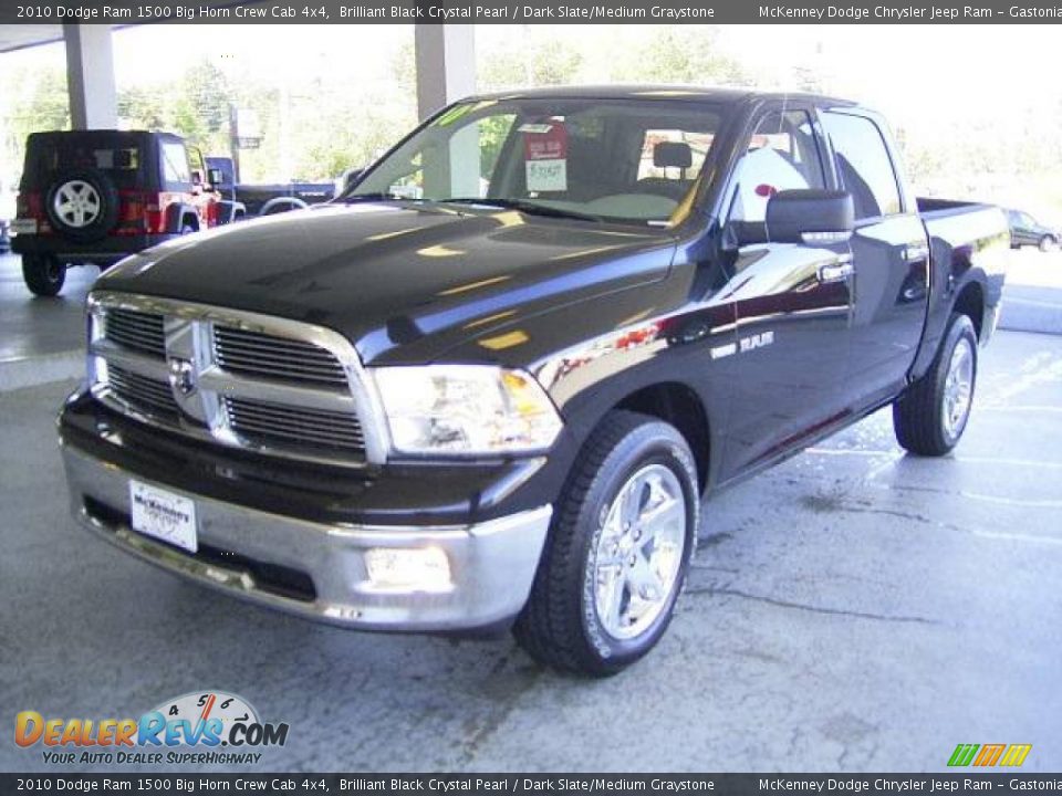 2010 Dodge Ram 1500 Big Horn Crew Cab 4x4 Brilliant Black Crystal Pearl / Dark Slate/Medium Graystone Photo #6