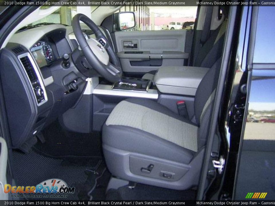2010 Dodge Ram 1500 Big Horn Crew Cab 4x4 Brilliant Black Crystal Pearl / Dark Slate/Medium Graystone Photo #7