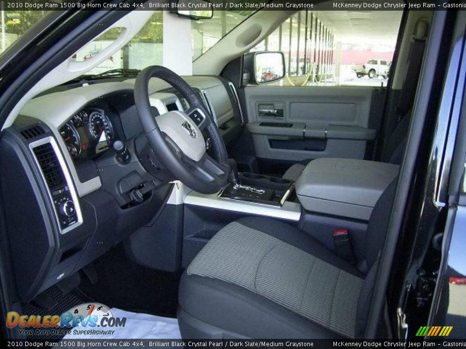 2010 Dodge Ram 1500 Big Horn Crew Cab 4x4 Brilliant Black Crystal Pearl / Dark Slate/Medium Graystone Photo #11