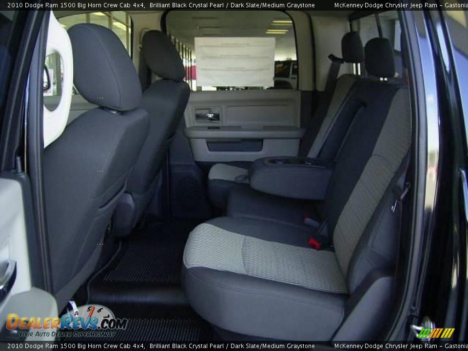 2010 Dodge Ram 1500 Big Horn Crew Cab 4x4 Brilliant Black Crystal Pearl / Dark Slate/Medium Graystone Photo #12