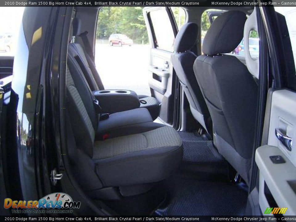 2010 Dodge Ram 1500 Big Horn Crew Cab 4x4 Brilliant Black Crystal Pearl / Dark Slate/Medium Graystone Photo #14