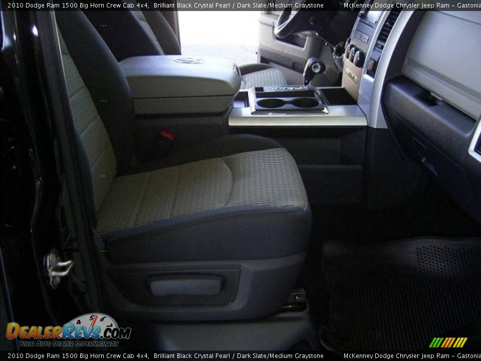 2010 Dodge Ram 1500 Big Horn Crew Cab 4x4 Brilliant Black Crystal Pearl / Dark Slate/Medium Graystone Photo #15