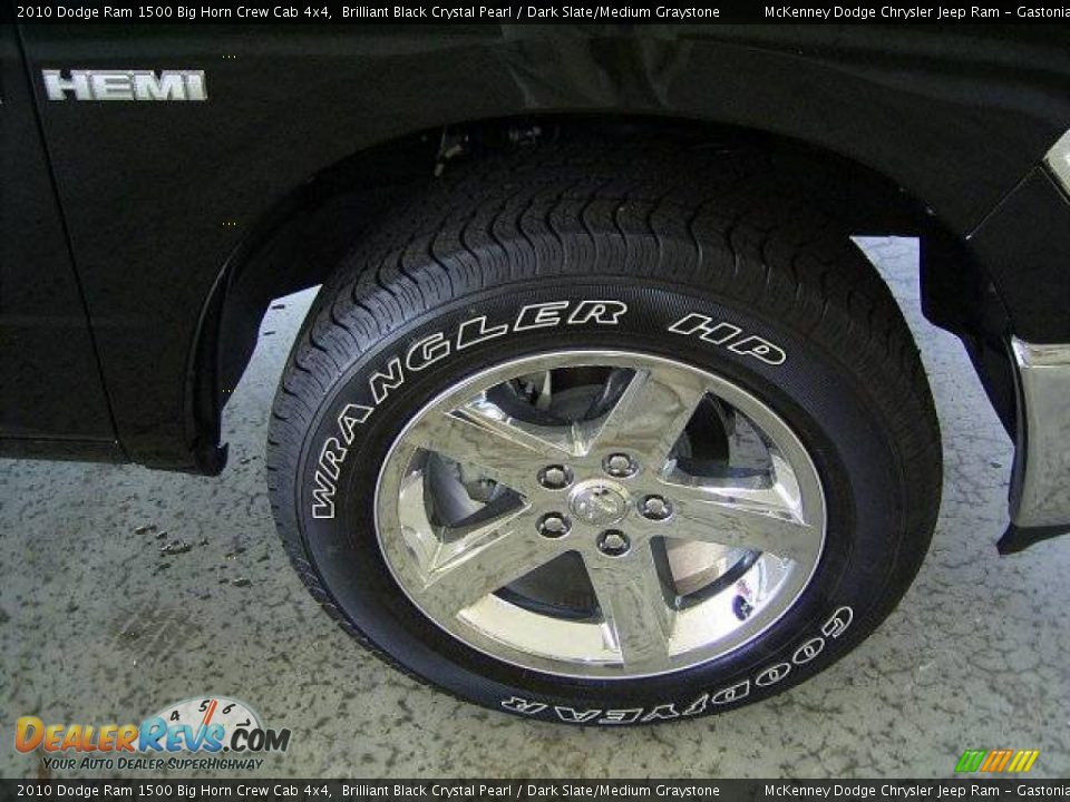 2010 Dodge Ram 1500 Big Horn Crew Cab 4x4 Brilliant Black Crystal Pearl / Dark Slate/Medium Graystone Photo #18