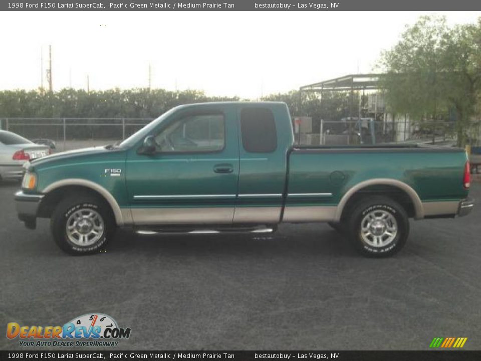 1998 Ford F150 Lariat SuperCab Pacific Green Metallic / Medium Prairie Tan Photo #1