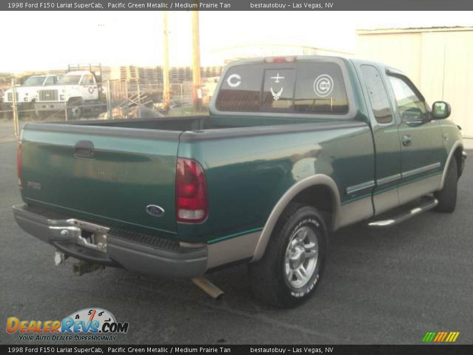 1998 Ford F150 Lariat SuperCab Pacific Green Metallic / Medium Prairie Tan Photo #6