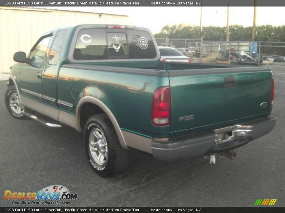 1998 Ford F150 Lariat SuperCab Pacific Green Metallic / Medium Prairie Tan Photo #8