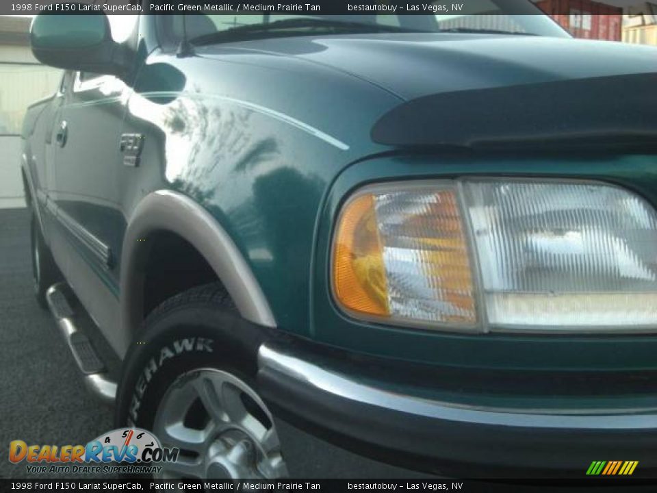 1998 Ford F150 Lariat SuperCab Pacific Green Metallic / Medium Prairie Tan Photo #17