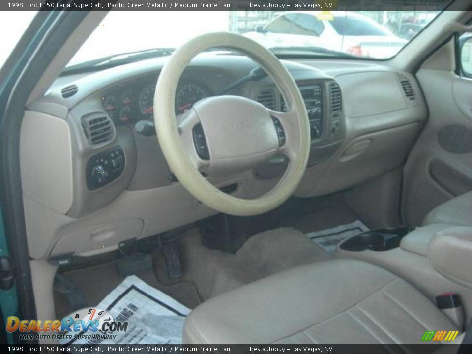 1998 Ford F150 Lariat SuperCab Pacific Green Metallic / Medium Prairie Tan Photo #26