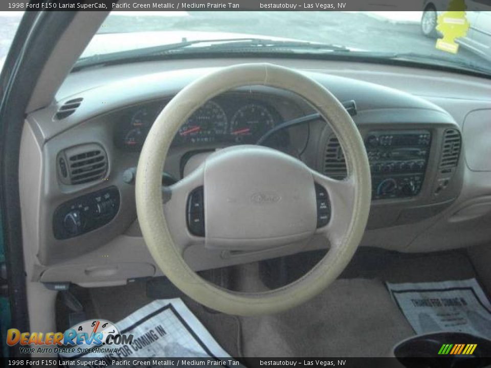 1998 Ford F150 Lariat SuperCab Pacific Green Metallic / Medium Prairie Tan Photo #31