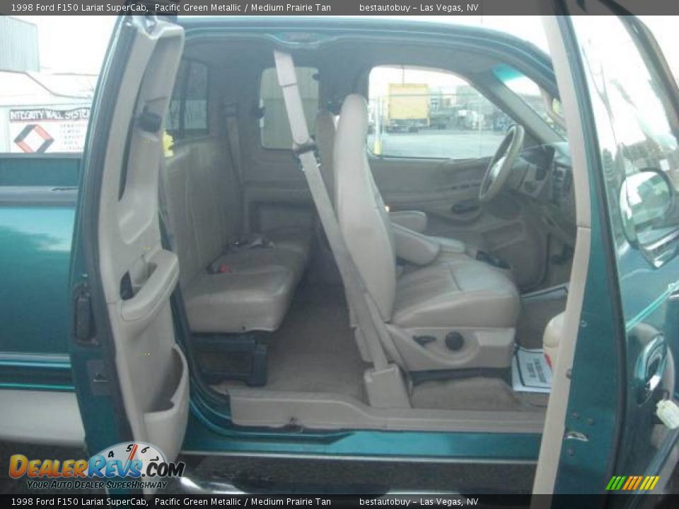 1998 Ford F150 Lariat SuperCab Pacific Green Metallic / Medium Prairie Tan Photo #33