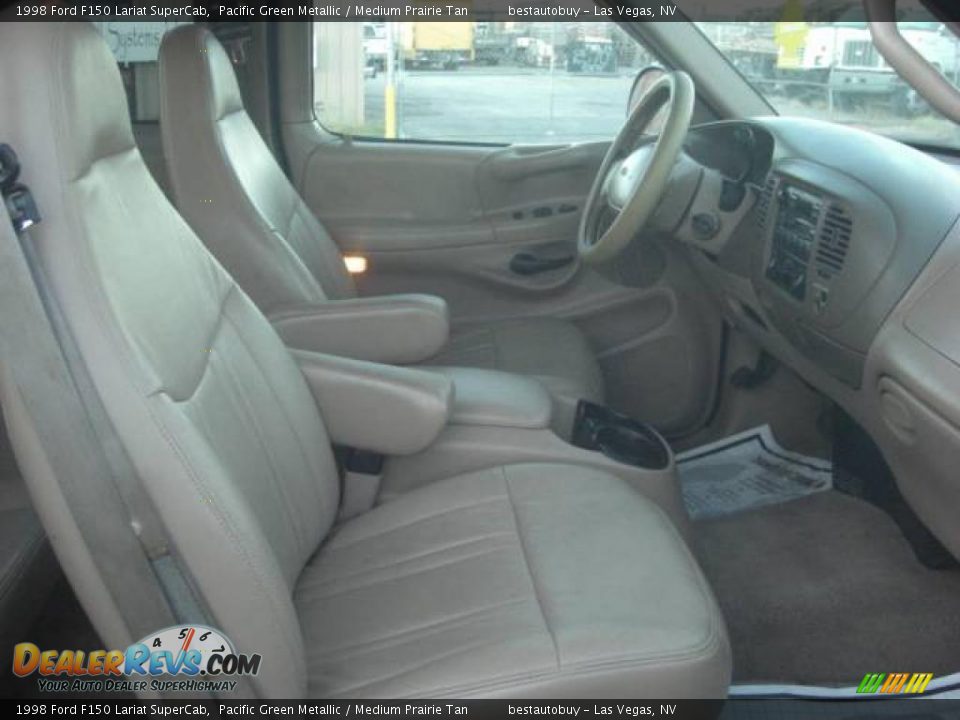 1998 Ford F150 Lariat SuperCab Pacific Green Metallic / Medium Prairie Tan Photo #35