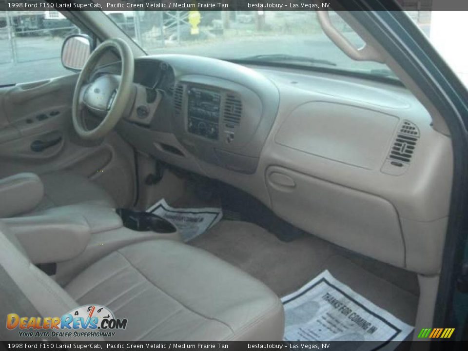 1998 Ford F150 Lariat SuperCab Pacific Green Metallic / Medium Prairie Tan Photo #36