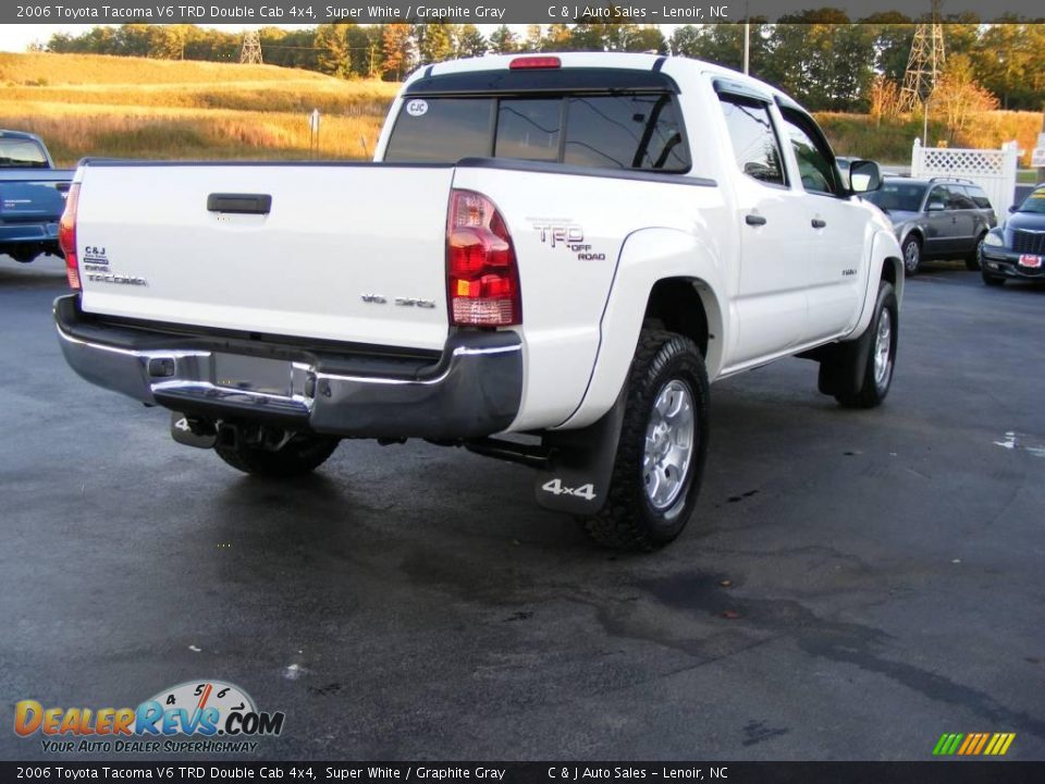 2006 Toyota Tacoma V6 TRD Double Cab 4x4 Super White / Graphite Gray Photo #2