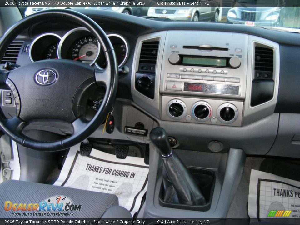 2006 Toyota Tacoma V6 TRD Double Cab 4x4 Super White / Graphite Gray Photo #3