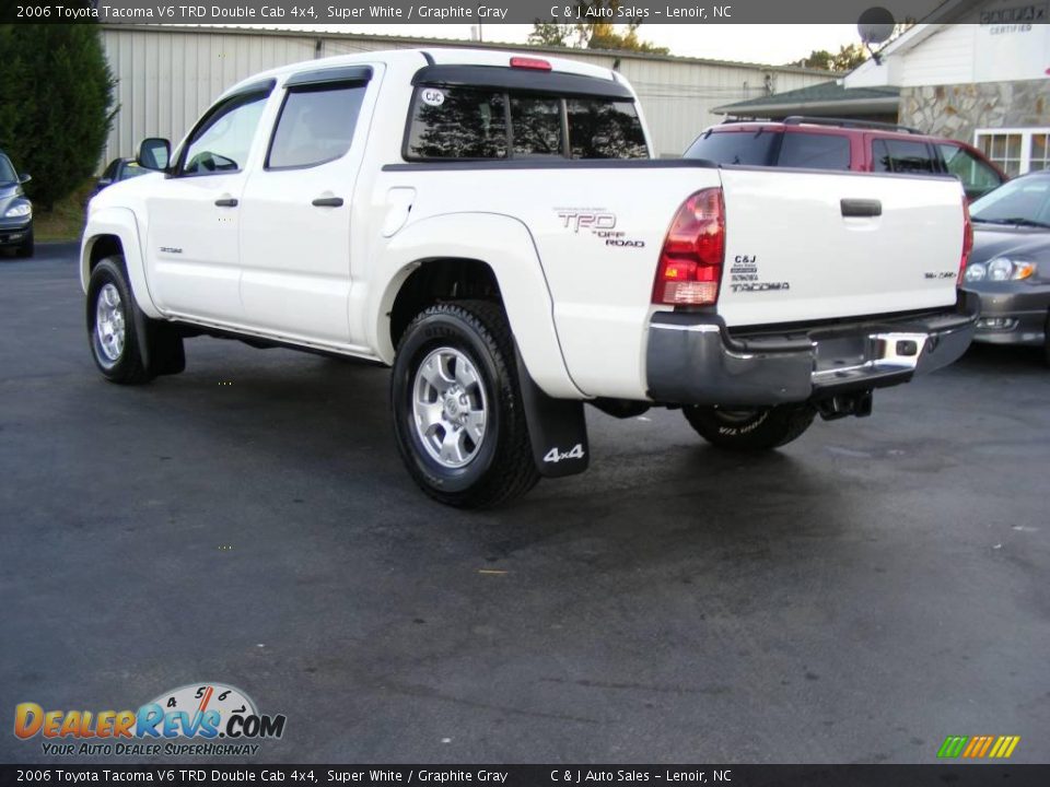 2006 Toyota Tacoma V6 TRD Double Cab 4x4 Super White / Graphite Gray Photo #5