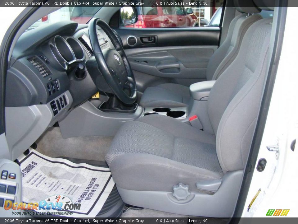 2006 Toyota Tacoma V6 TRD Double Cab 4x4 Super White / Graphite Gray Photo #6