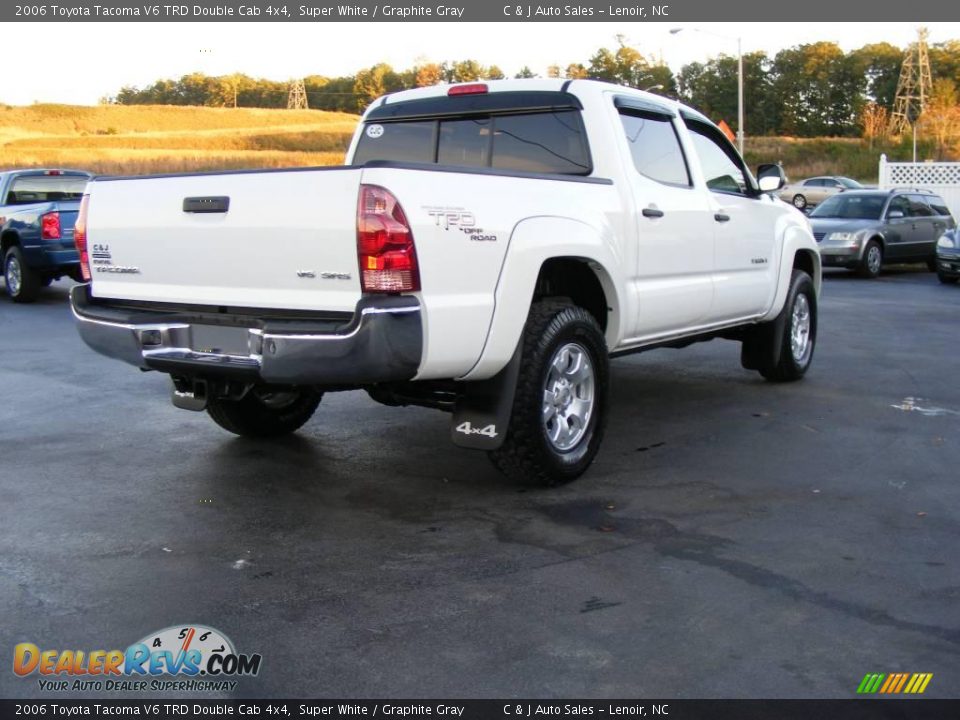 2006 Toyota Tacoma V6 TRD Double Cab 4x4 Super White / Graphite Gray Photo #13