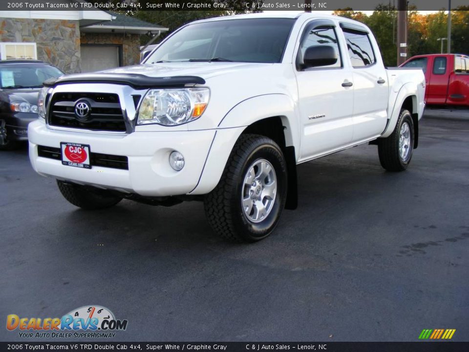 2006 Toyota Tacoma V6 TRD Double Cab 4x4 Super White / Graphite Gray Photo #15