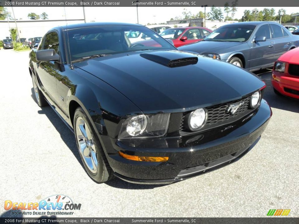 2008 Ford Mustang GT Premium Coupe Black / Dark Charcoal Photo #1
