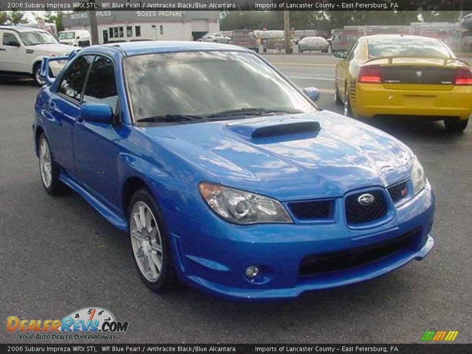 2006 Subaru Impreza WRX STi WR Blue Pearl / Anthracite Black/Blue Alcantara Photo #1